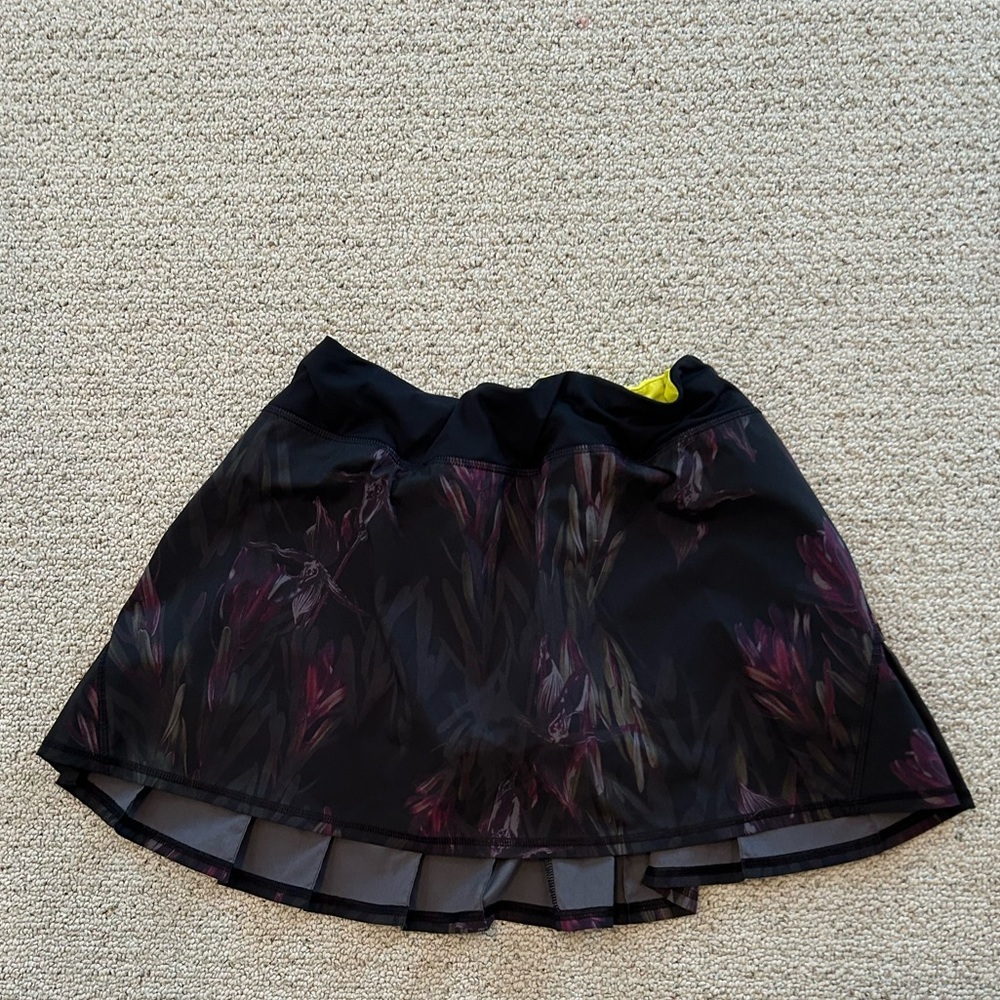 Dark Floral Lululemon Pleated Skirt
